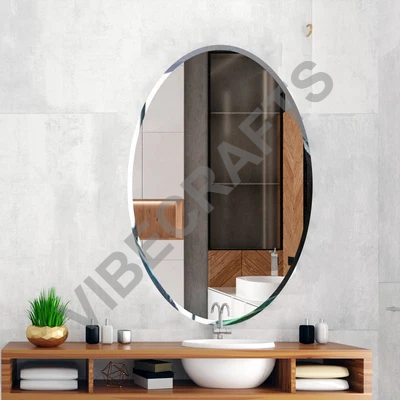 Scandinavian Frame less Beveled Oval Shaped
